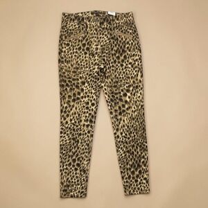 J. McLaughlin Baxter Leopard Print Pants 6 Mob Wife Quiet Luxe Rockstar Chic